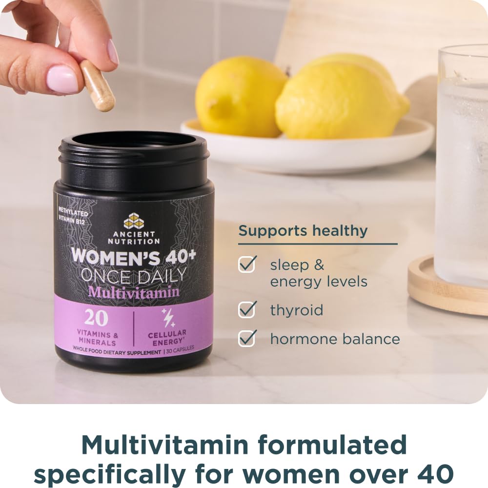 Ancient Nutrition Ancient Multi Women 40+ Multivitamin | Bone Health & Immunity