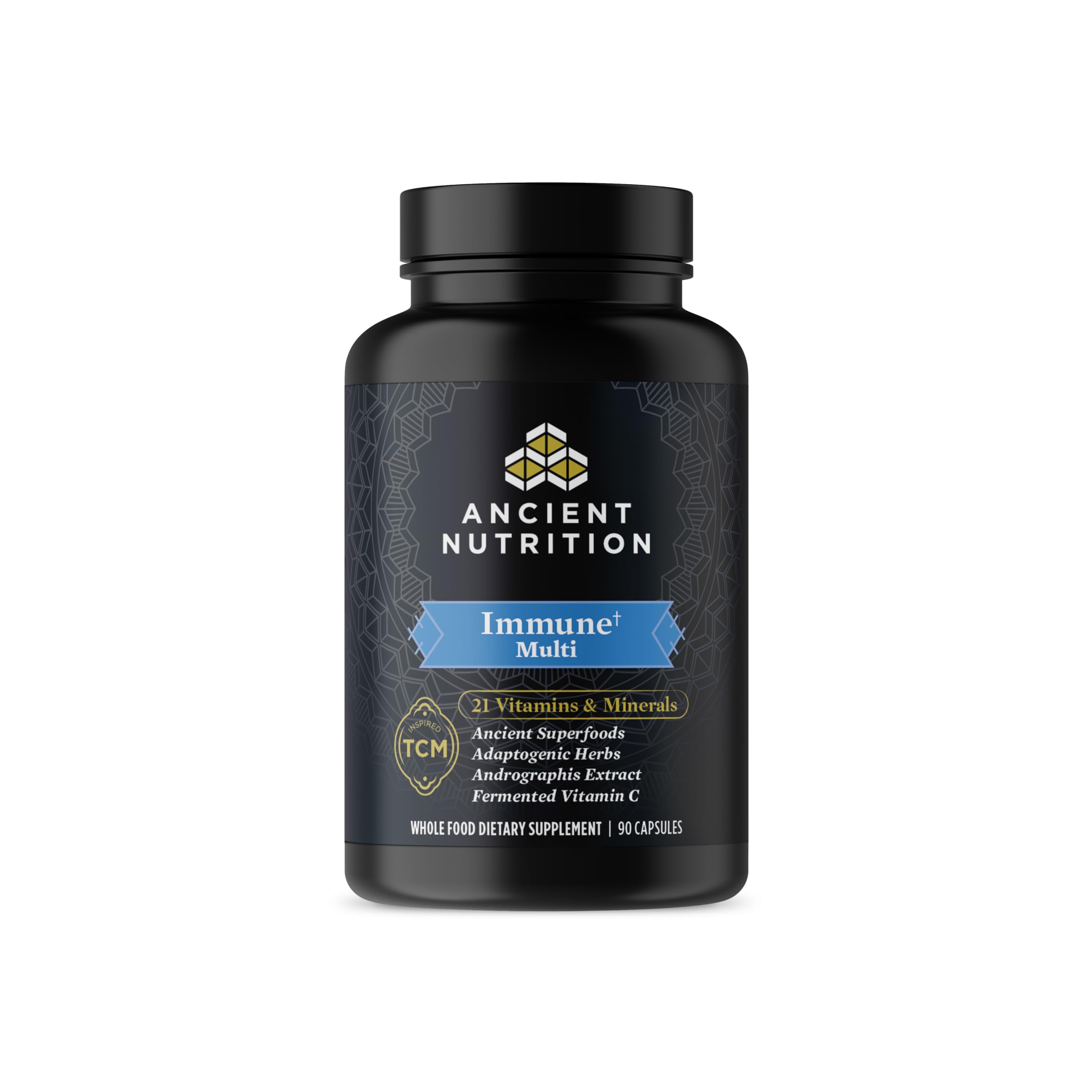 Ancient Nutrition Immune Support Multivitamin - 21 Vitamins & Minerals | 90 Capsules