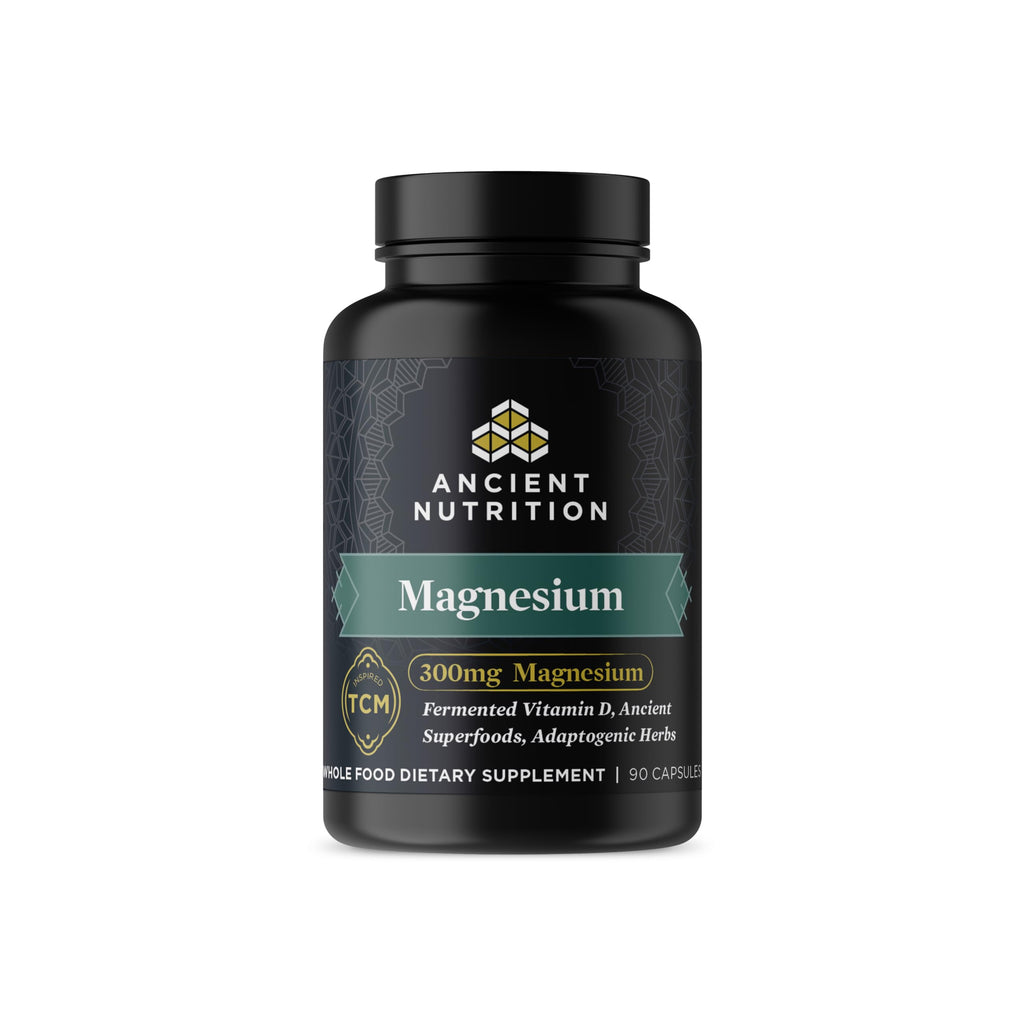 Ancient Nutrition Magnesium 300mg with Vitamin D – Immune Support, Enzyme Activated, Adaptogenic Herbs, Paleo & Keto Friendly | 90 Capsules