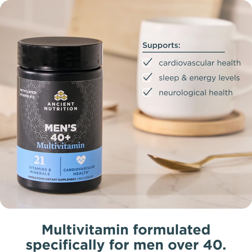 Ancient Nutrition Multivitamin for Men 40+ – 90 Count (3 Day)
