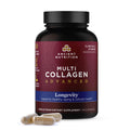 Ancient Nutrition Multi Collagen Advanced Longevity with Probiotics | Hydrolyzed Collagen Peptides | 90 Count