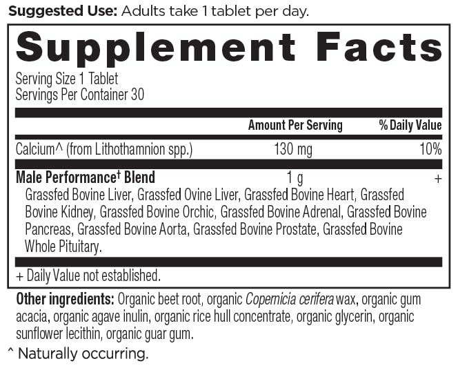 Ancient Nutrition Once Daily Organs for Men – Grass-Fed & Wild Organ Complex (30 Ct)