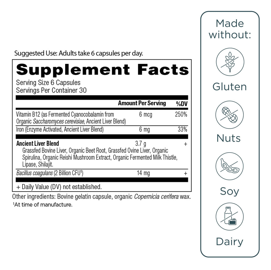 Ancient Nutrition Organ Supplements – Grass-Fed & Wild Organ Complex, 180 Ct