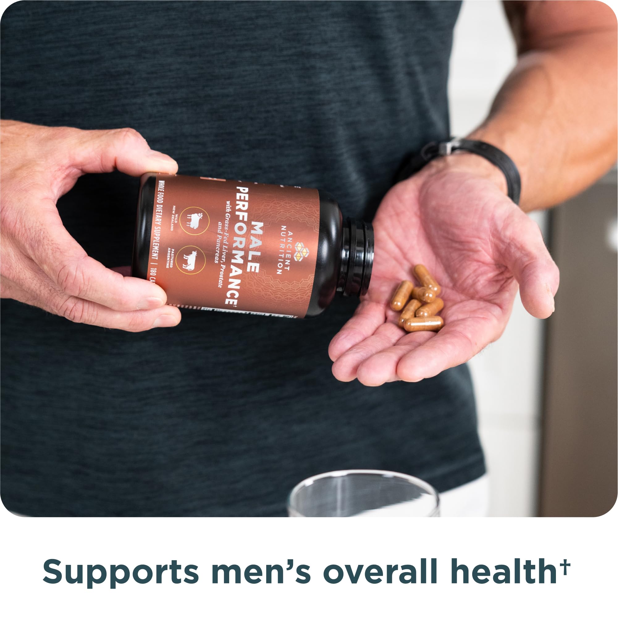 Ancient Nutrition Organ Complex for Men – Grass-Fed & Wild Organs (180 Count)