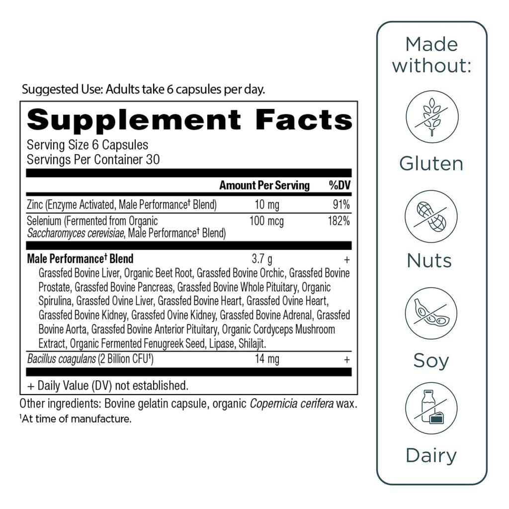 Ancient Nutrition Organ Complex for Men – Grass-Fed & Wild Organs (180 Count)