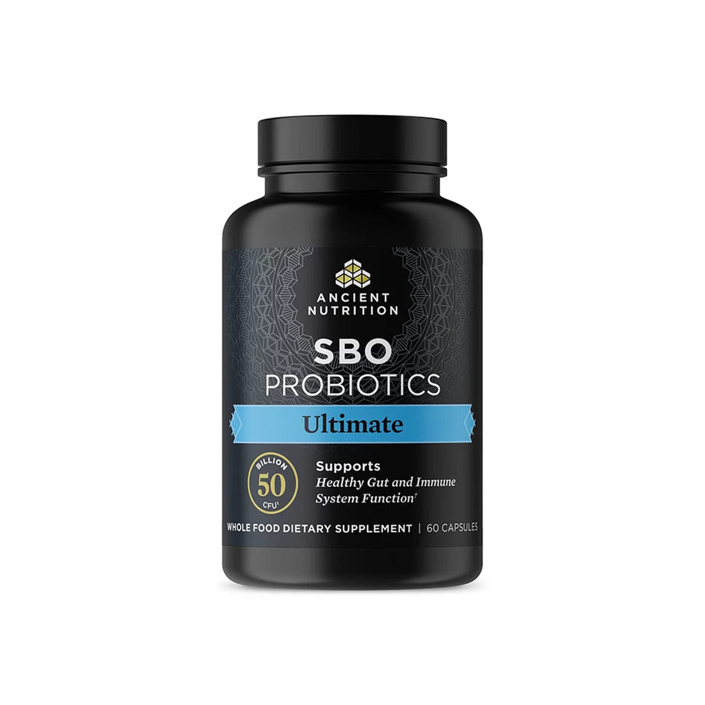 Ancient Nutrition Probiotics SBO Probiotics Ultimate 50B CFUs – Digestive & Immune Support, Gluten Free, 60 Capsules