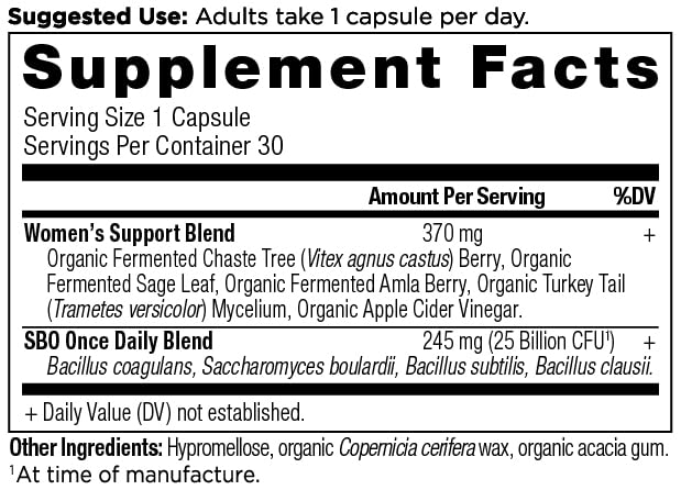 Ancient Nutrition Probiotics for Women – Once Daily 30 Count | 25 Billion CFU Digestive Support