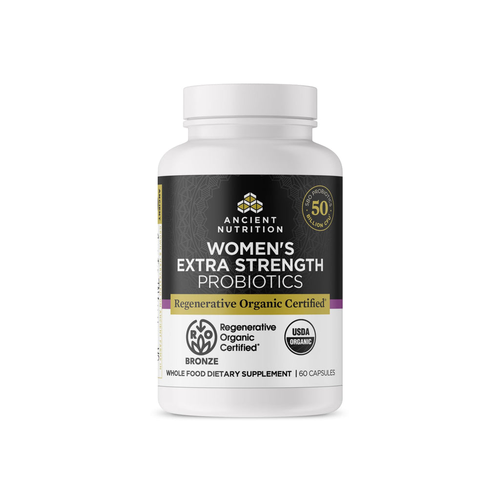 Ancient Nutrition Regenerative Organic Probiotics for Women – 25B CFUs, 60 Count