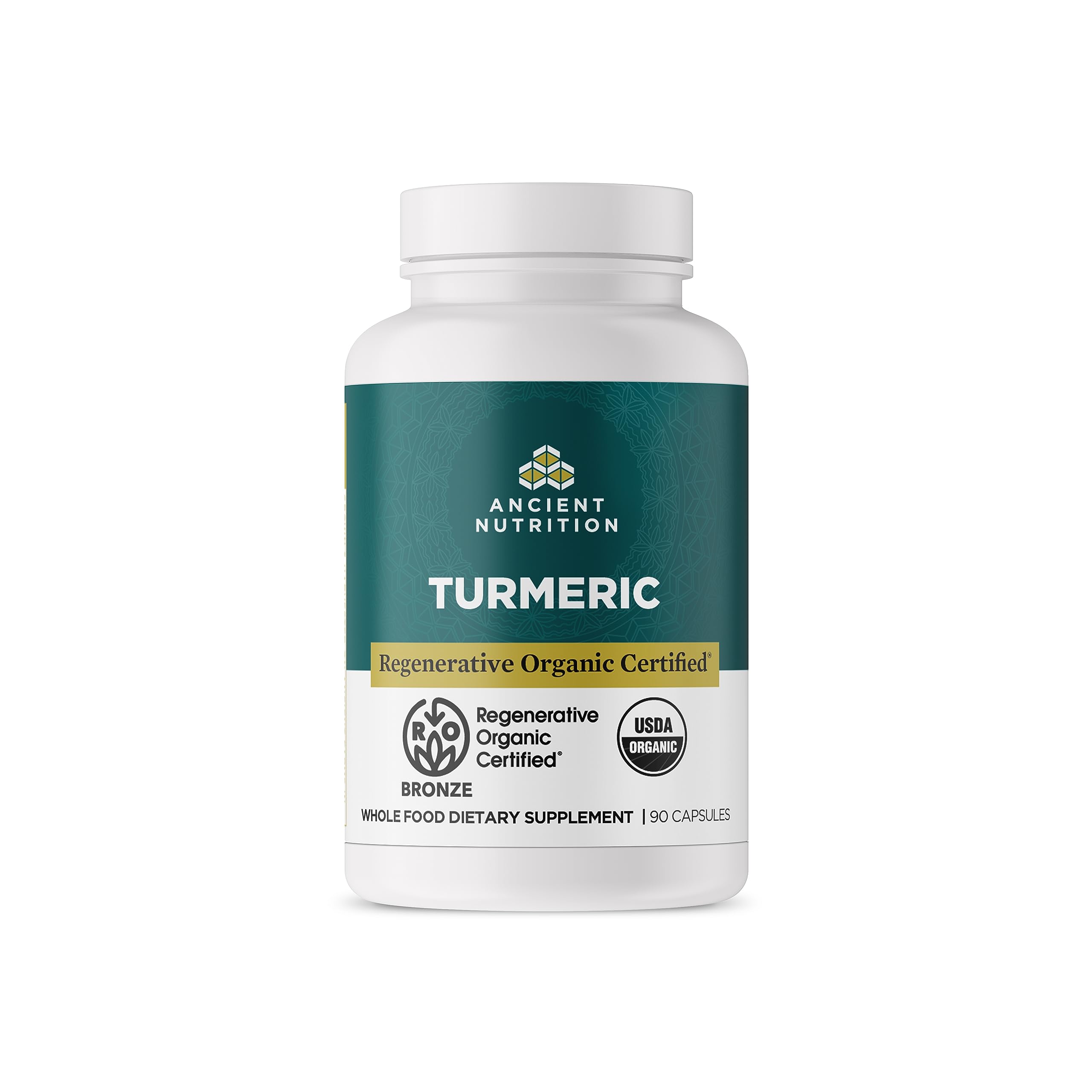 Ancient Nutrition ROC Turmeric Capsules – Joint Support, Inflammation, 90 Count