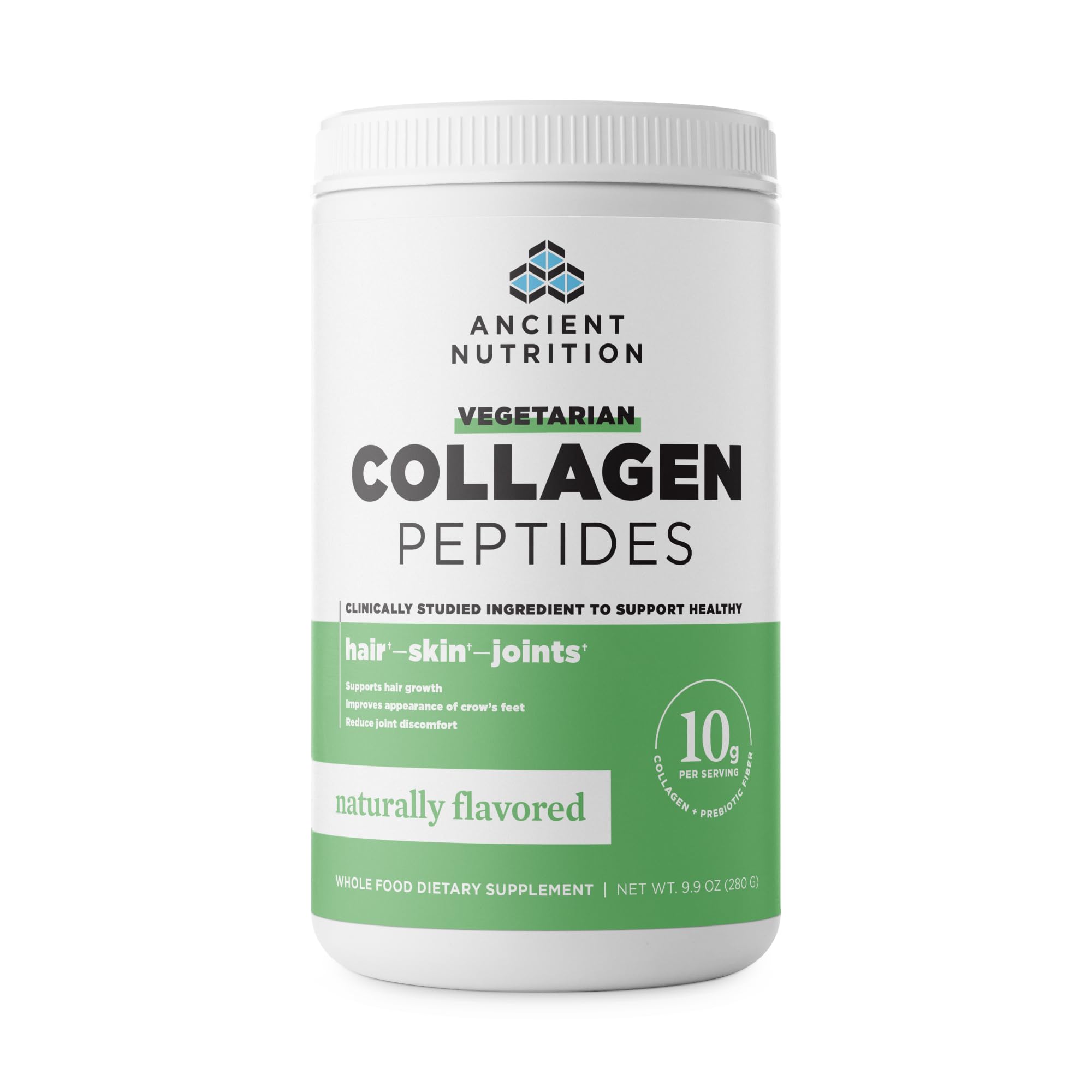 Ancient Nutrition Vegetarian Collagen Peptides – Prebiotics & Probiotics, 28 Servings