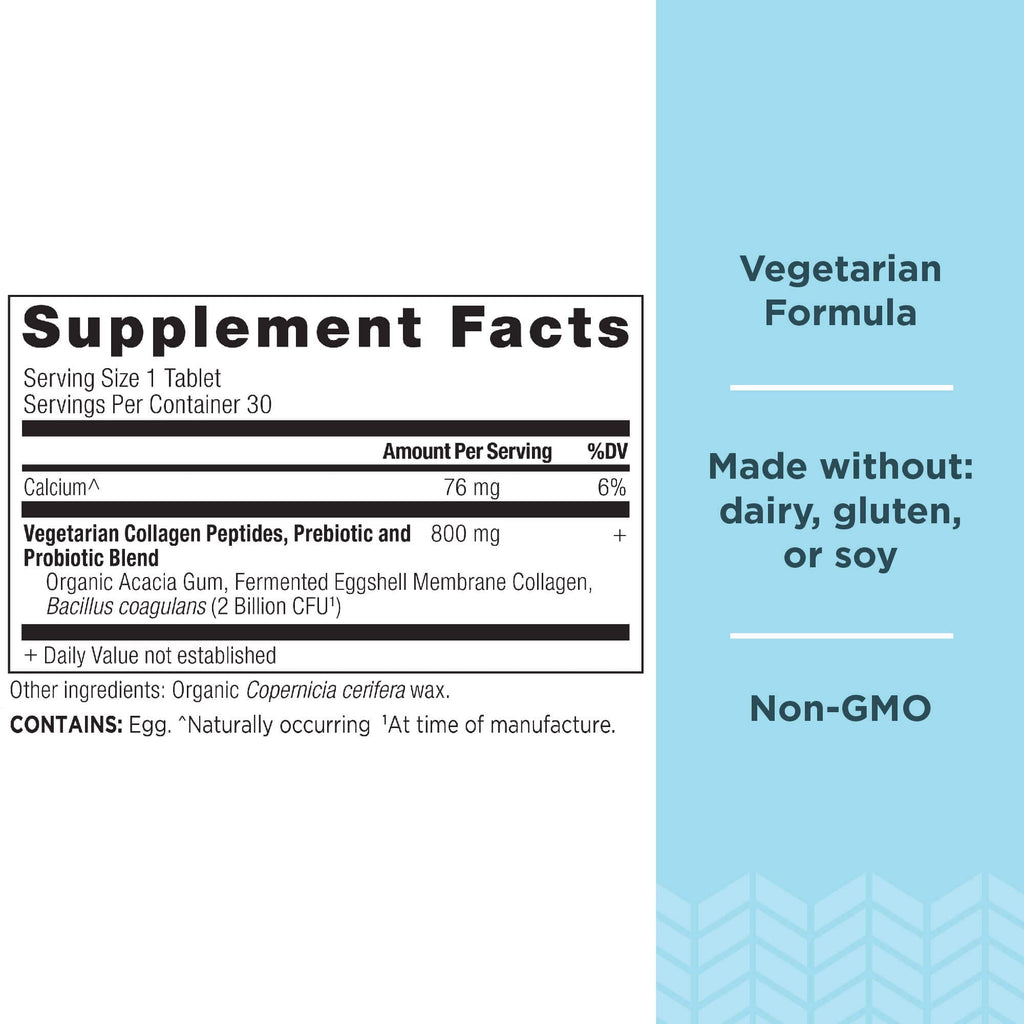Ancient Nutrition Vegetarian Collagen Peptides Tablets – 30 Count