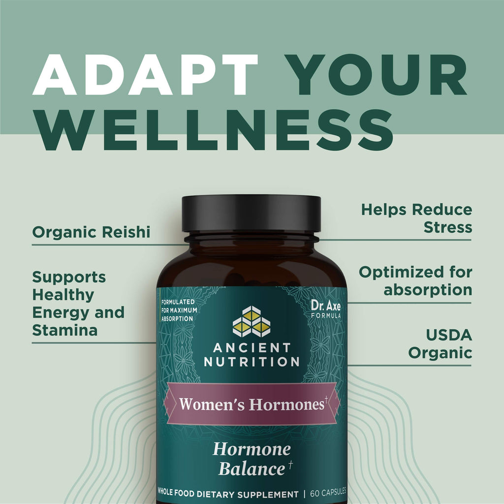 Ancient Nutrition Women's Hormones Capsules – Stress Support & Hormone Balance