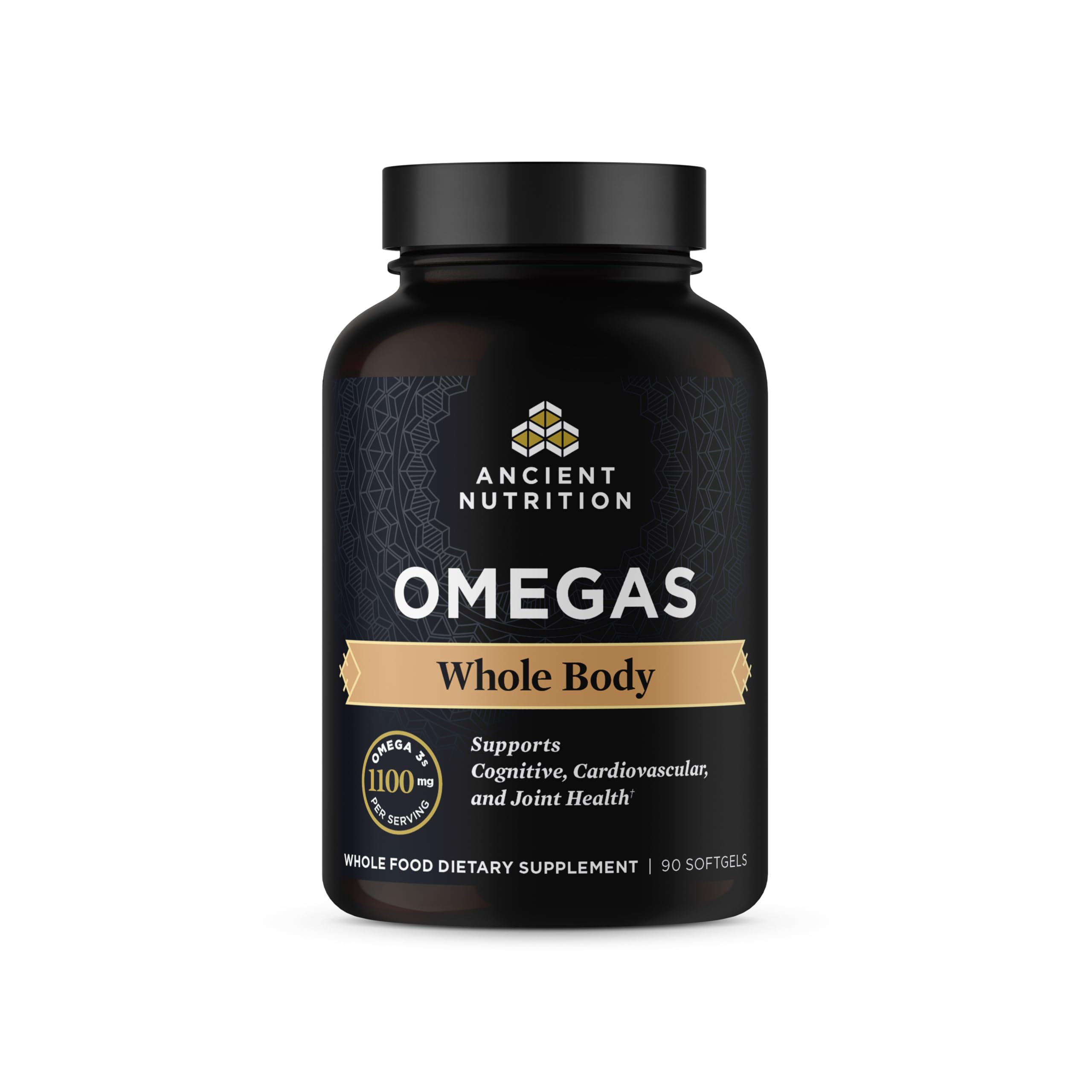 Ancient Omegas Whole Body by Ancient Nutrition – Wild-Caught Fish Oil, ALA/DHA/EPA/ETA, 90 Capsules