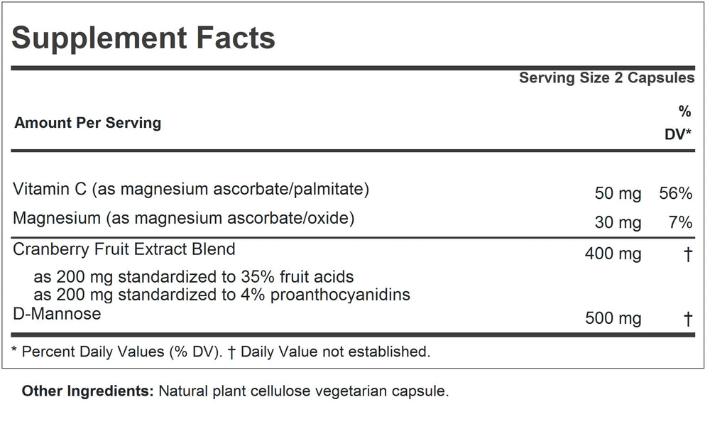 ANDREW LESSMAN Cranberry with D-Mannose - 360 Capsules - Urinary Tract Support