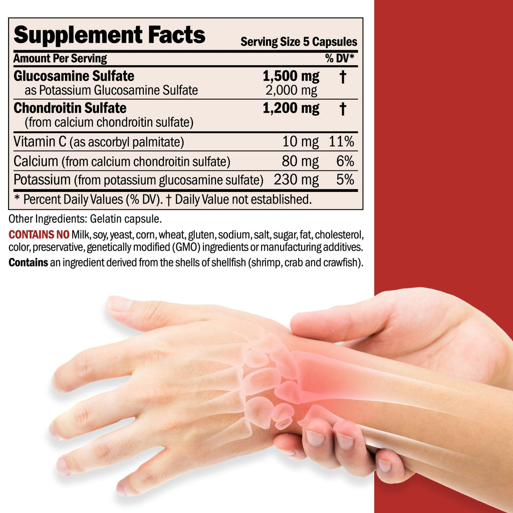 Andrew Lessman Glucosamine 1500 + Chondroitin 1200mg - 75 Caps (100% Sulfate Form)
