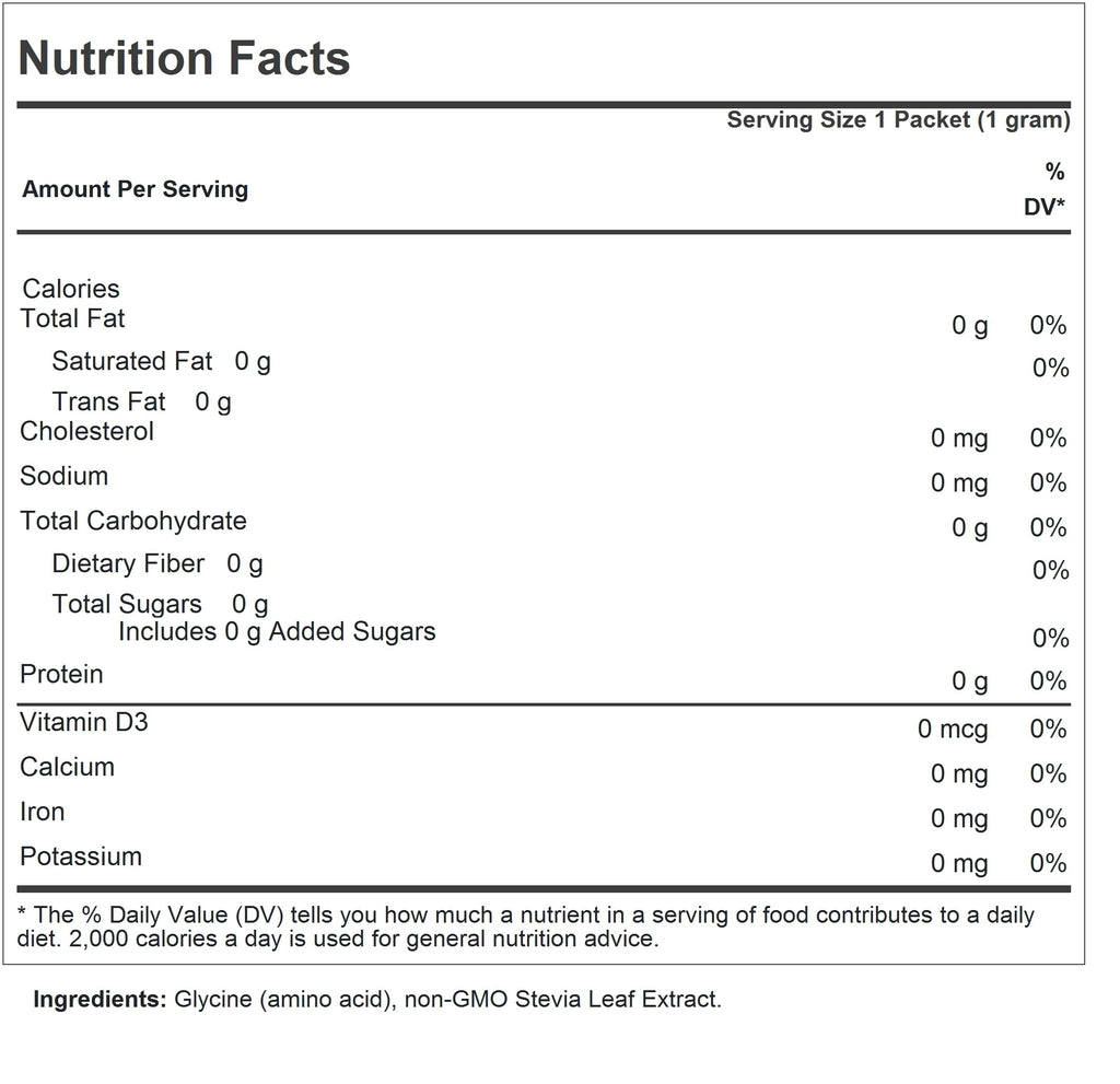 ANDREW LESSMAN SUCRESS Stevia Sweetener 100 Packets - Natural Non-Caloric, No Added Sugar, Non-GMO