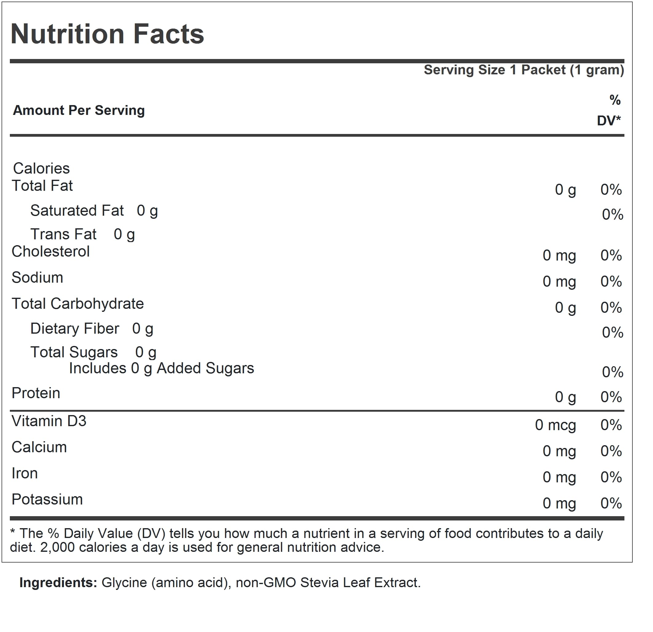 ANDREW LESSMAN SUCRESS Stevia Sweetener 100 Packets - Natural Non-Caloric, No Added Sugar, Non-GMO