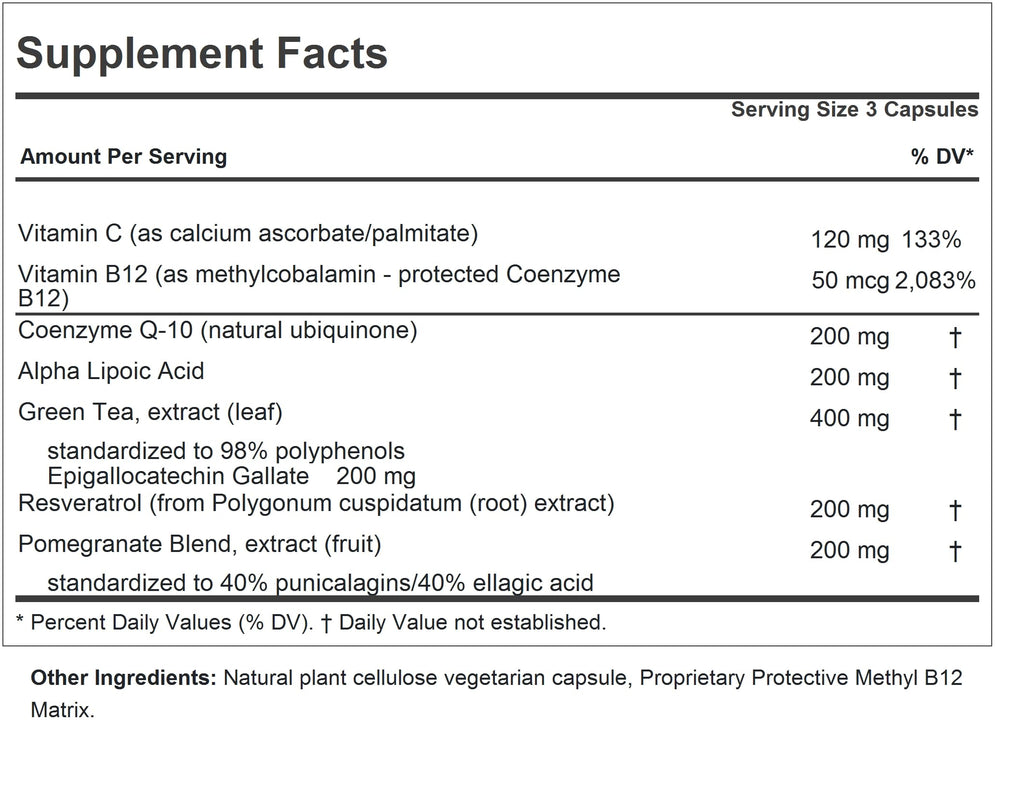 ANDREW LESSMAN Andrew's Five Favorites 60 Capsules – CoQ-10, ALA, EGCG, Resveratrol & Pomegranate