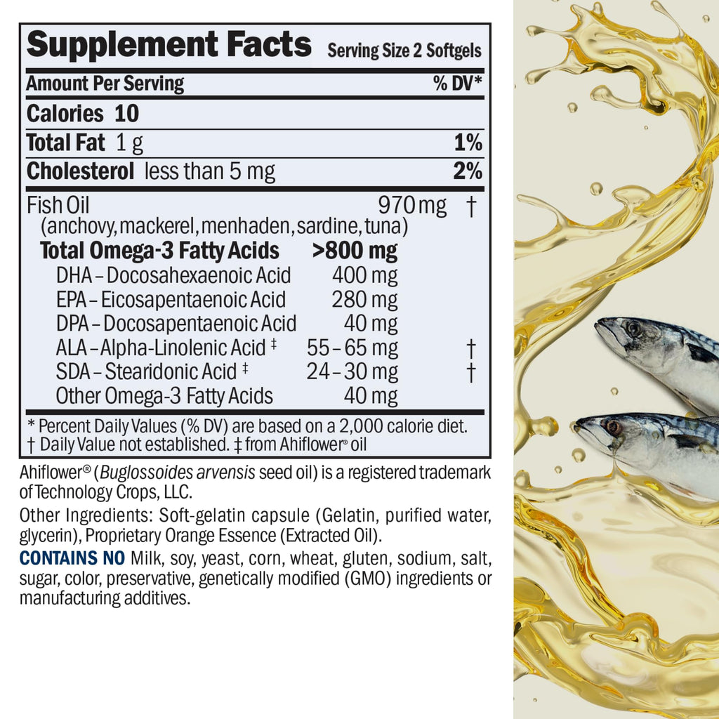 Andrew Lessman Essential Omega-3 Orange | 360 Softgels – Ultra-Pure, High-Potency DHA/EPA