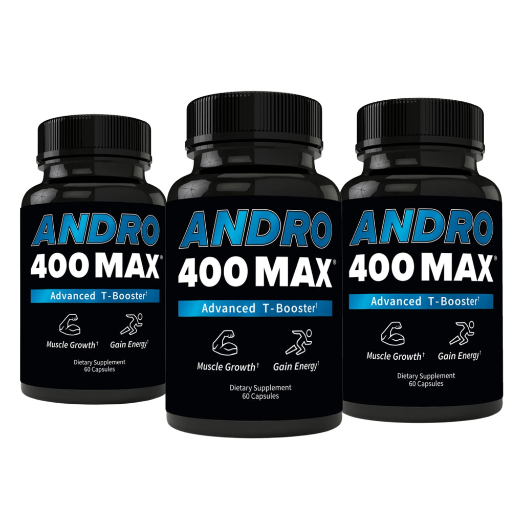 Andro400 Max Advanced T-Support & Nitric Oxide Booster – Tongkat Ali 100:1 + L-Arginine & L-Citrulline | 180 Capsules