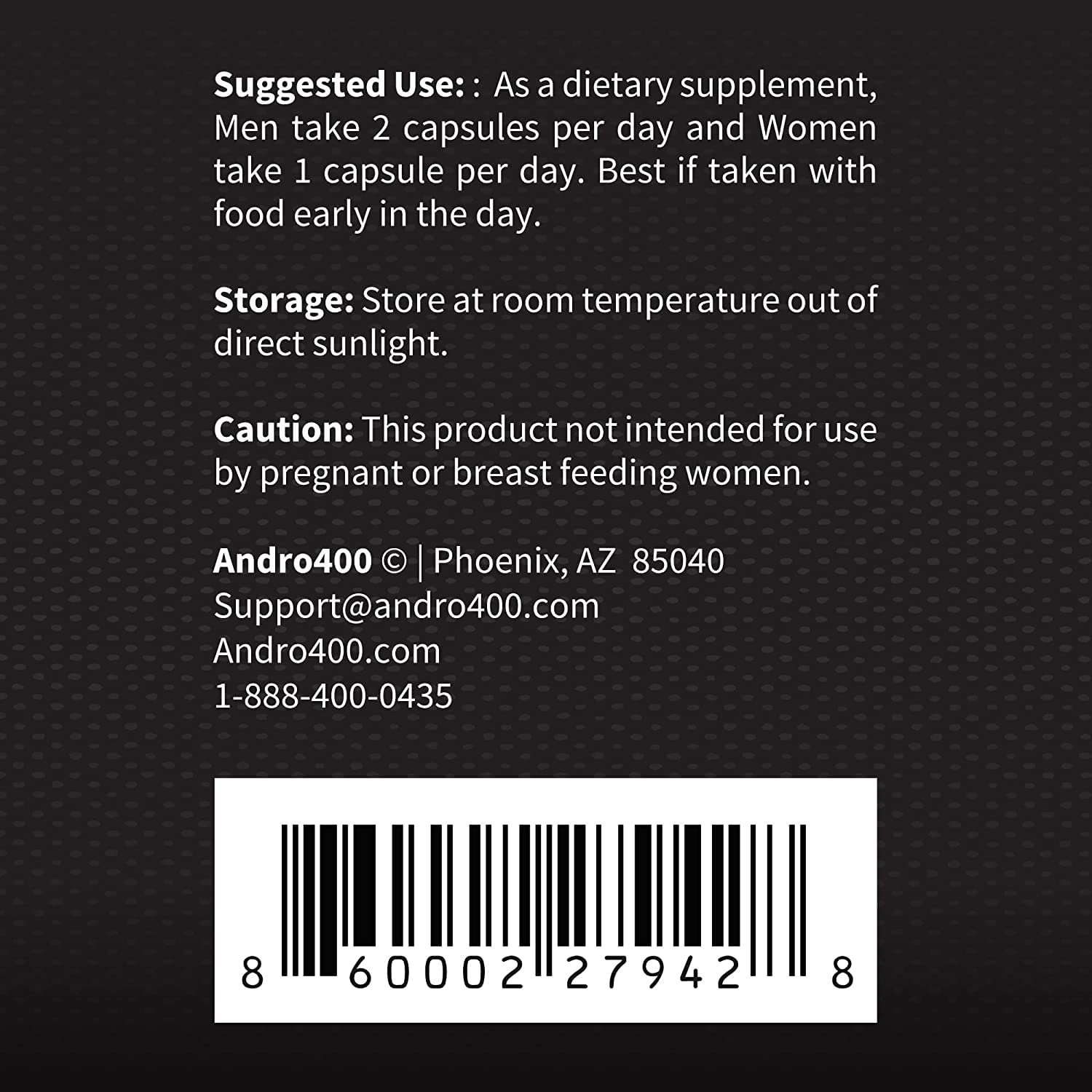 Andro400 Max Advanced T-Support & Nitric Oxide Booster – Tongkat Ali 100:1 + L-Arginine & L-Citrulline | 180 Capsules