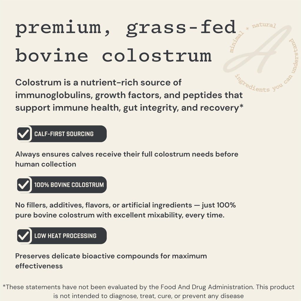 Anea Colostrum Unflavored – Immune & Gut Health Support | Made in USA | GMP Facility
