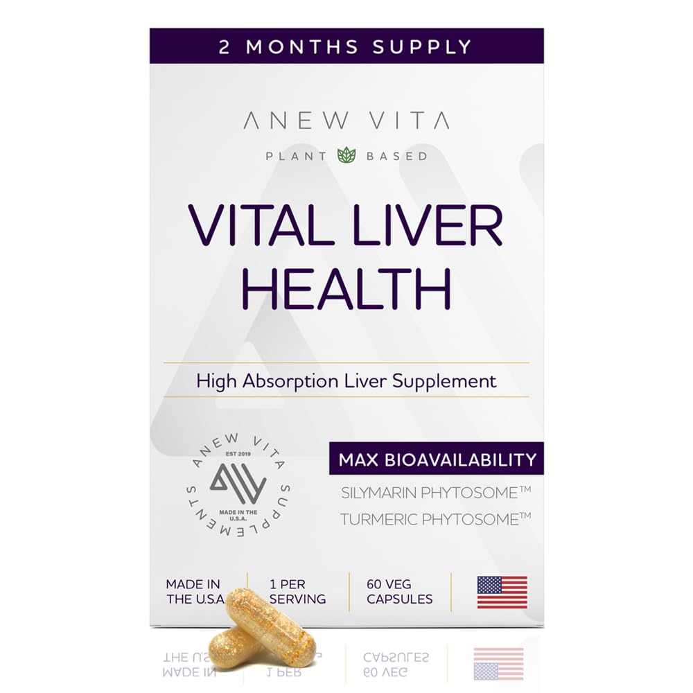 Anew Vita Vital Liver Health Formula — Milk Thistle Supplement | 60 Veggie Capsules