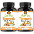 Angry Supplements Just Pure Turmeric Root with Black Pepper – 2-Pack, 4-Month Supply (120 Tablets)