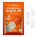 Angtai JN Empty Gelatin Capsules Size 000 — Pure Bovine, Gluten Free, Non-GMO, Halal Certified (100 Count) with 2 Spoons