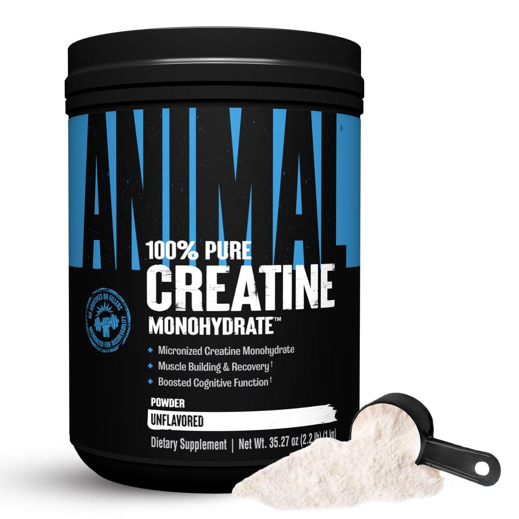 Animal Creatine Monohydrate Powder – 5g per Serving, Unflavored, 1kg