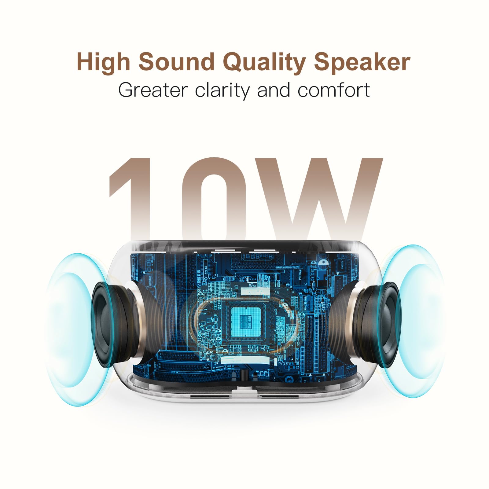 ANJANK White Noise Sound Machine & Bluetooth Alarm Clock – 21 Sounds, 7 Night Lights