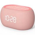 ANJANK White Noise Sound Machine Alarm Clock with Bluetooth Speaker – 21 Sounds, 7 Night Lights, Pink