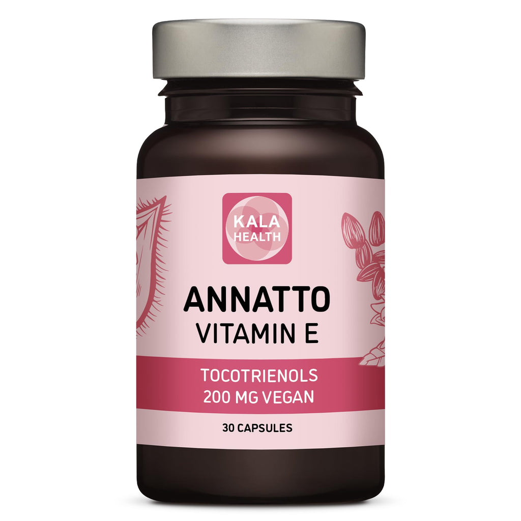 Annatto Tocotrienols Vegan Vitamin E - Tocopherol Free, 200mg, Non-GMO Antioxidant (30)