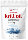 Antarctic Krill Oil 1000mg – 300 Soft-Gels with Natural Astaxanthin | EPA & DHA