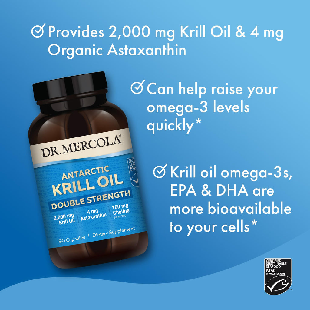 Dr. Mercola Antarctic Krill Oil 2000 mg – Omega-3 EPA & DHA | 270 Caps