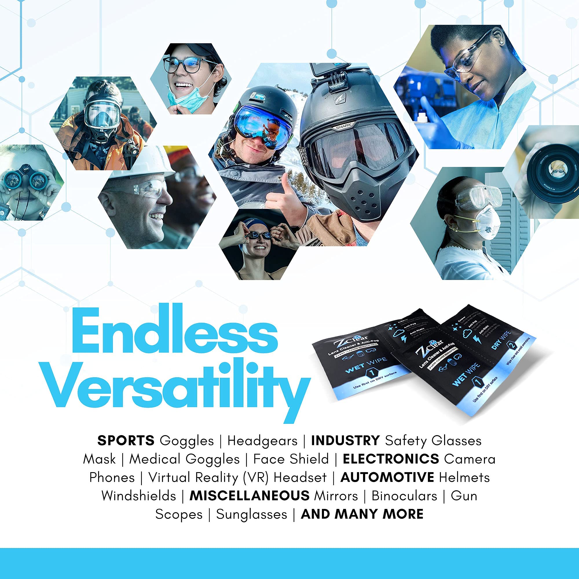 Anti-Fog Disposable Lens Wipe | Easy Eyewear Cleaner & Anti-Static