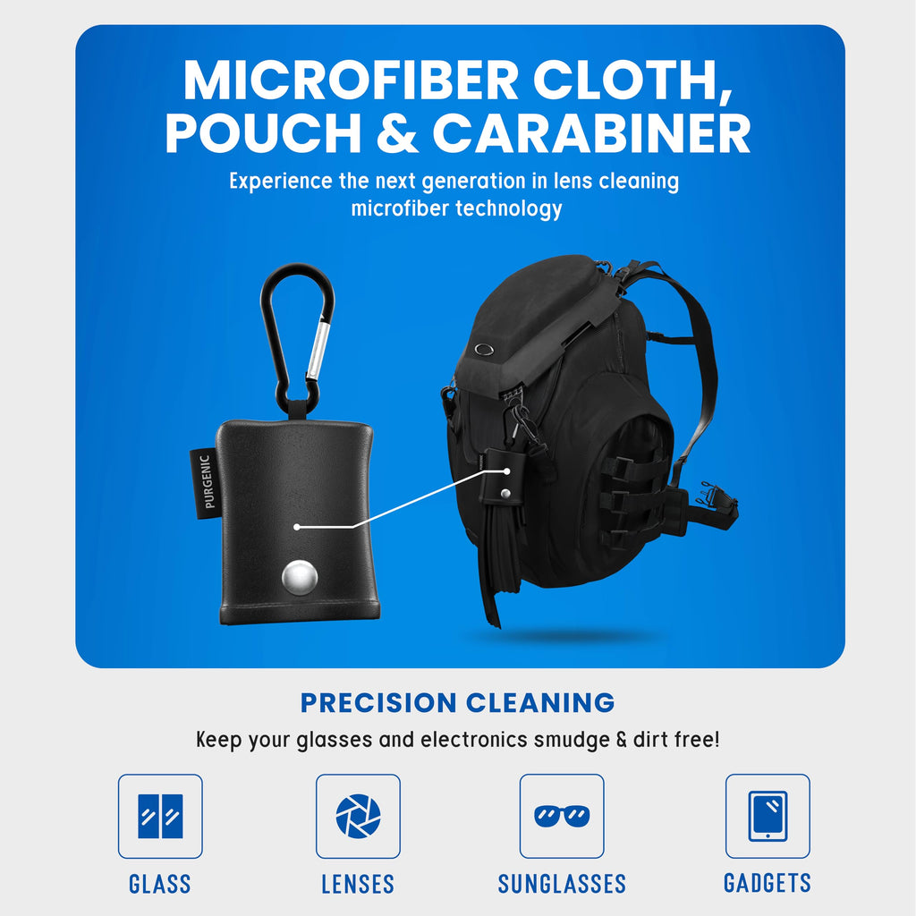 Microfiber Cloth & Glasses Wipes (3 Pack) – Lens & Screen Cleaner
