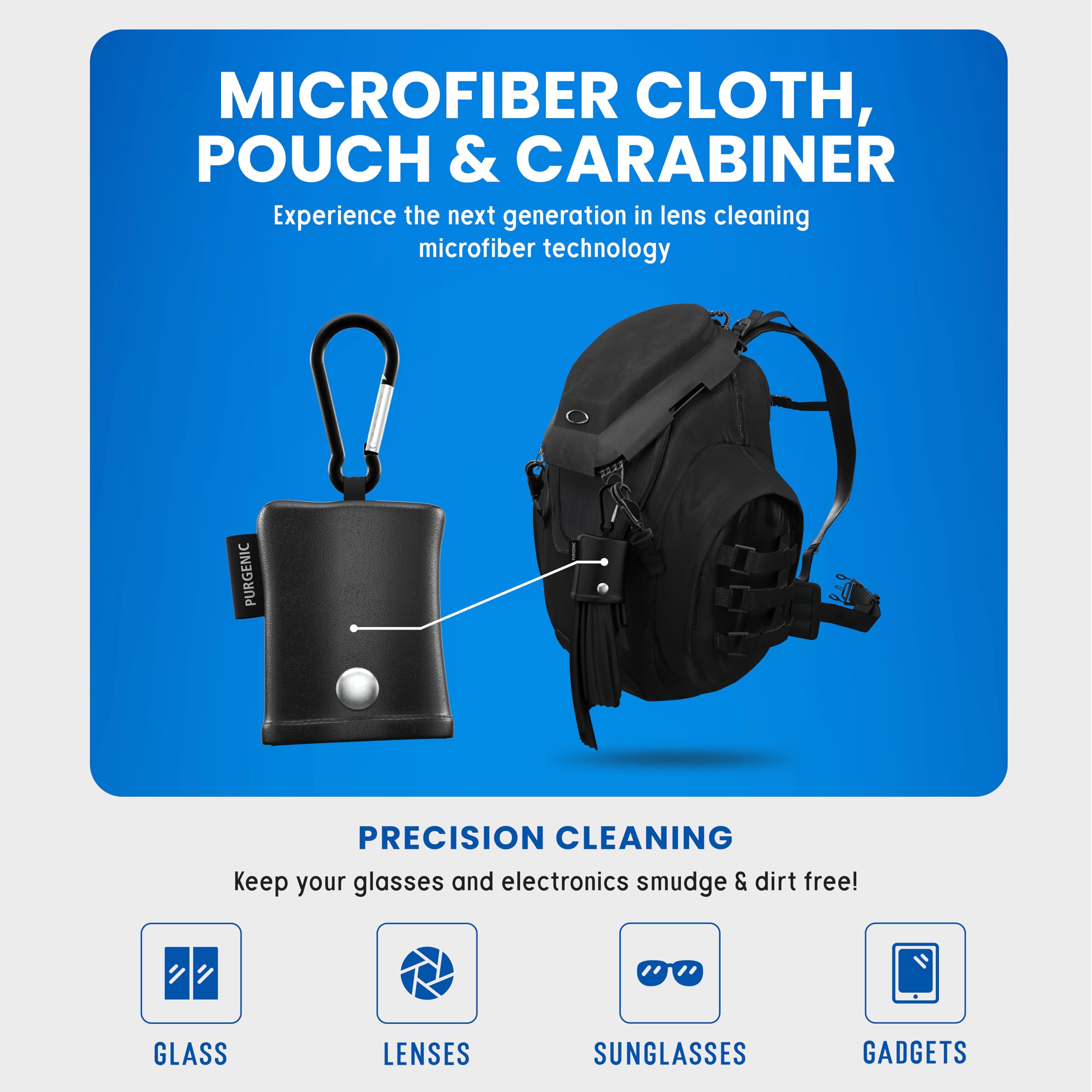 Microfiber Cloth & Glasses Wipes (3 Pack) – Lens & Screen Cleaner