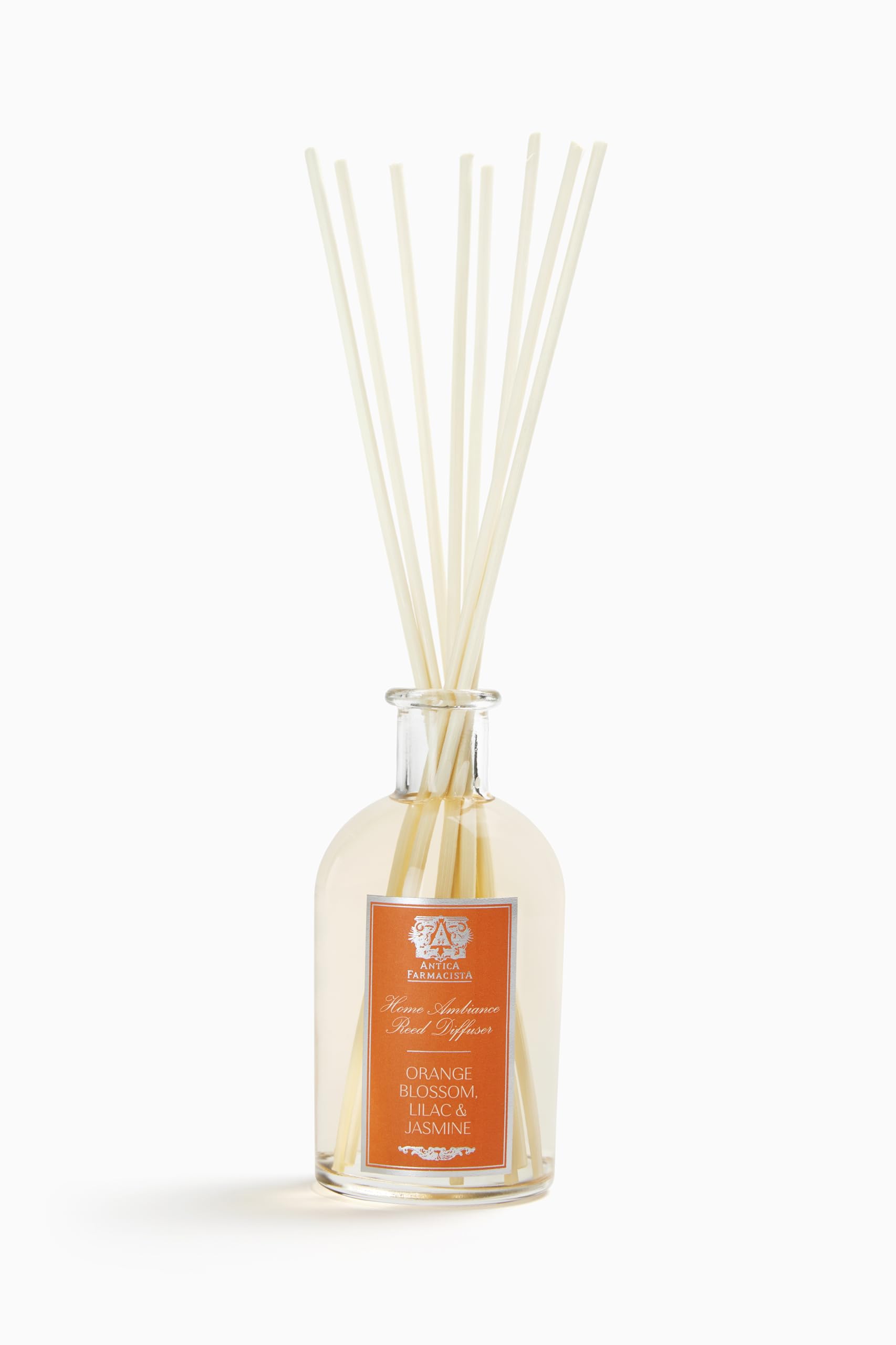 Antica Farmacista Home Ambiance Diffuser 8.45 fl oz – Long-Lasting Reed Diffuser, Luxury Room Freshener (Orange Blossom, Lilac & Jasmine)