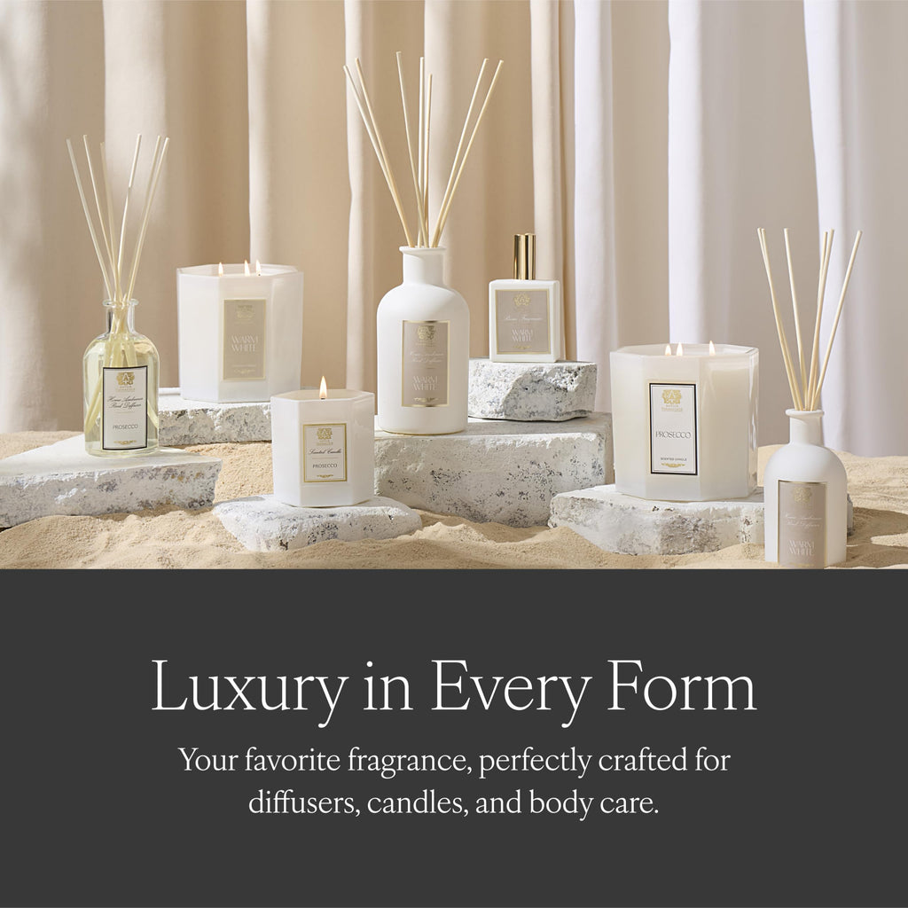 Antica Farmacista Home Ambiance Diffuser – Warm White, 3.4 fl oz | Long-Lasting Luxury Reed Diffuser Gift