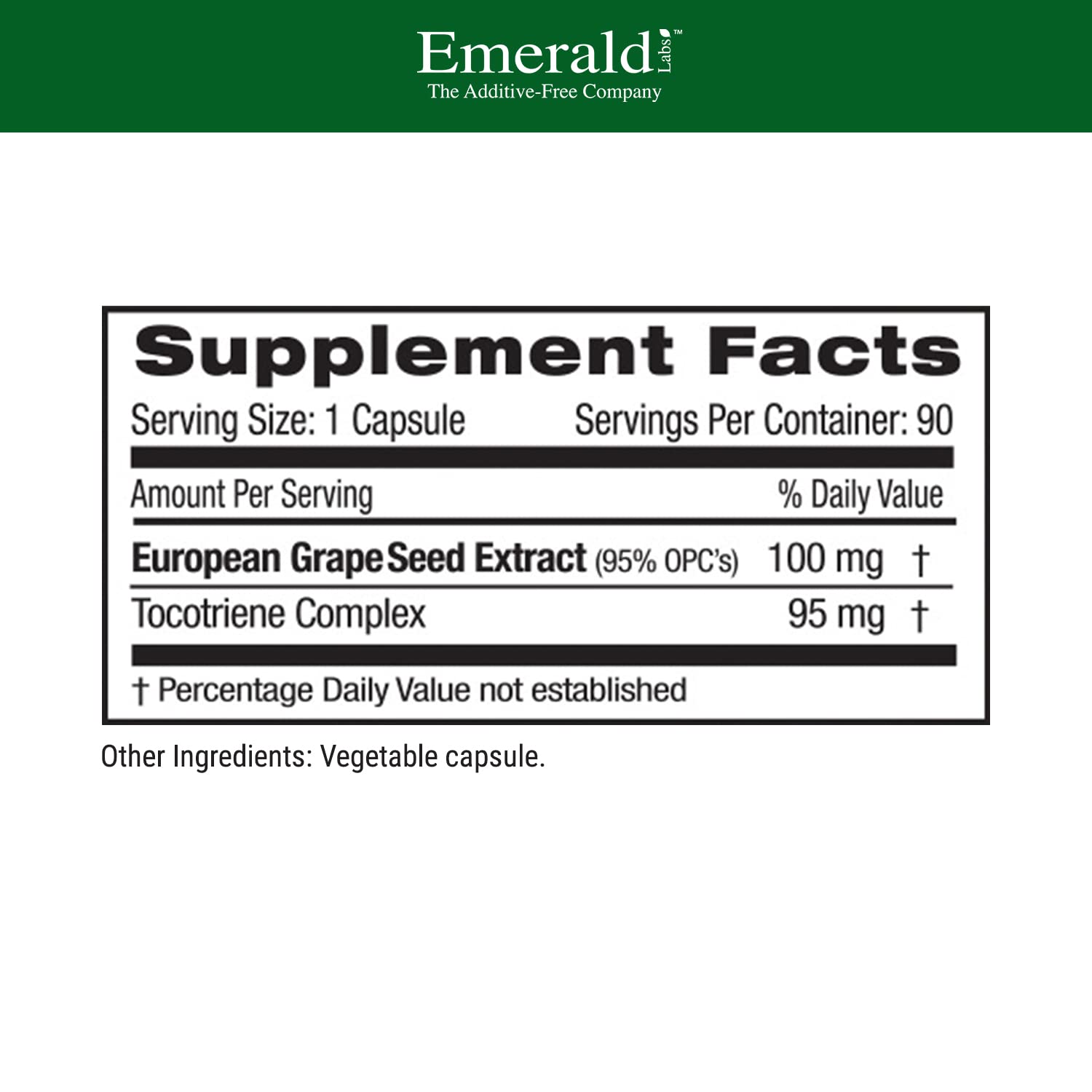 Emerald Labs European Grape Seed Extract – Immune Support & Antioxidant (90 Veg Capsules)