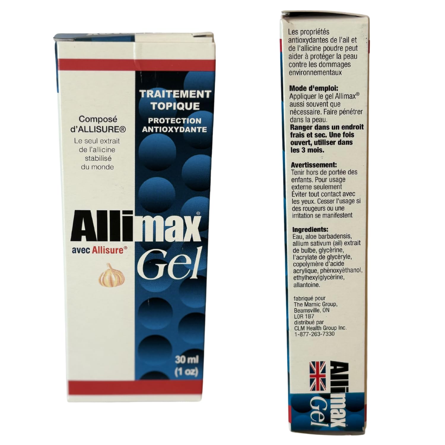 ALLIMAX Liquid Topical Gel (30mL / 1fl oz) – Garlic Extract Natural Skincare Gel – Unisex