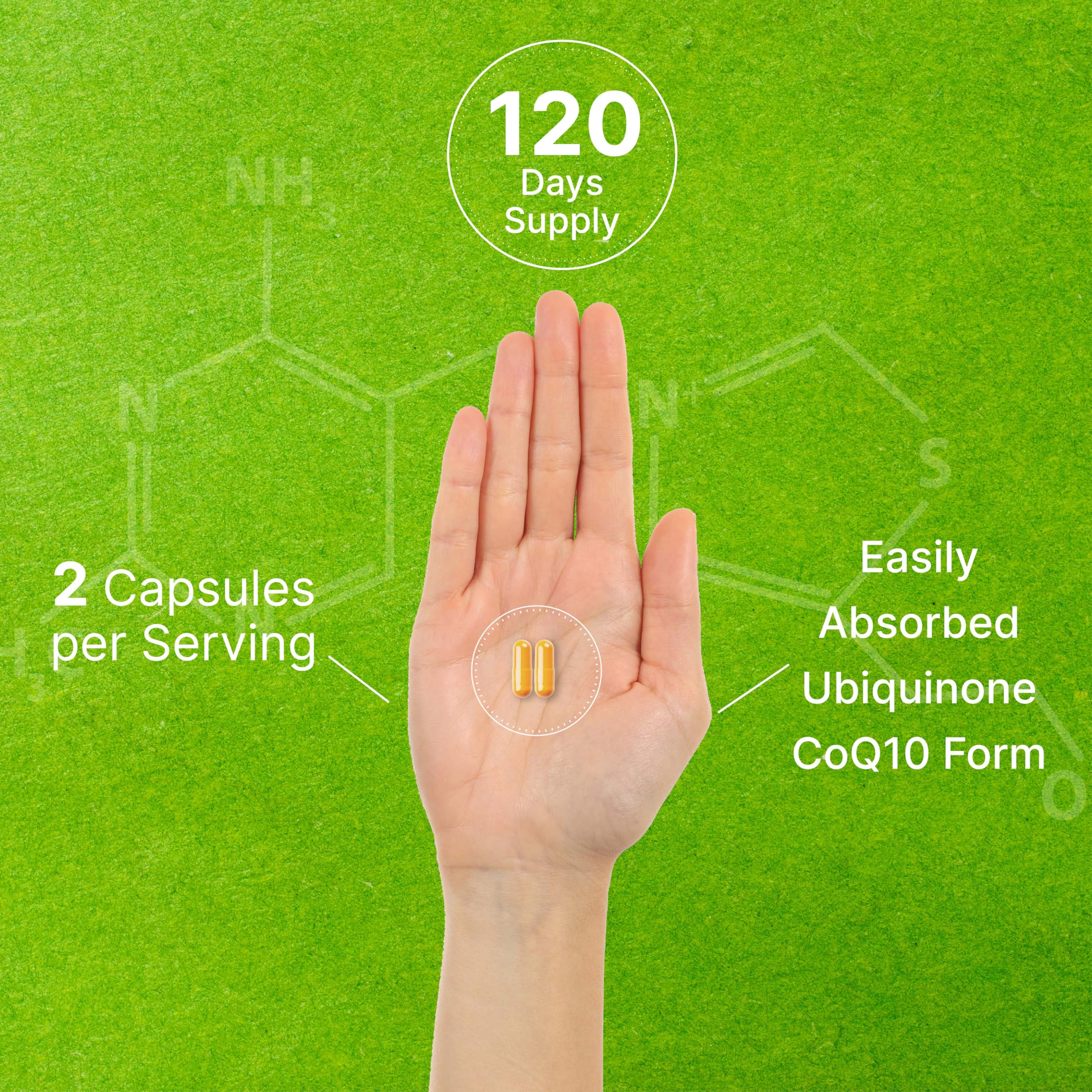 CoQ10 100mg + Omega-3 100mg – 240 Capsules | Heart, Brain & Energy Support | Non-GMO