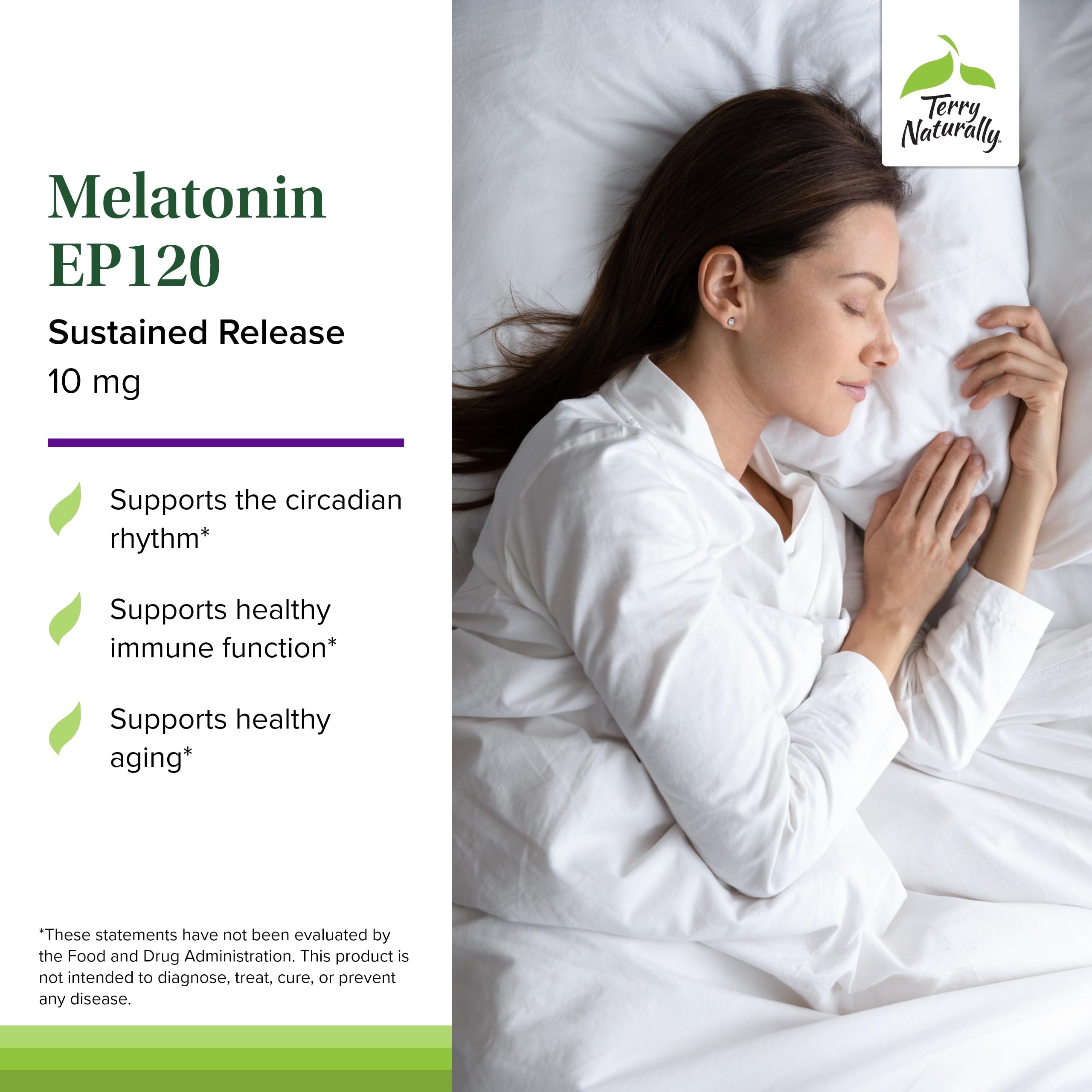 Terry Naturally Melatonin EP 120 10mg – Sleep Support, Antioxidants, Gluten-Free