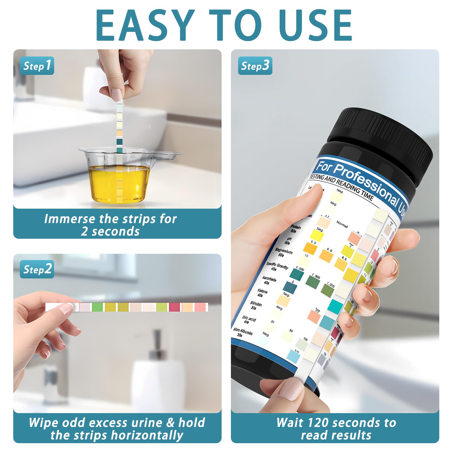 Antmoilios 12-Panel UTI Test Strips Kit for At-Home Urinalysis 100 Count