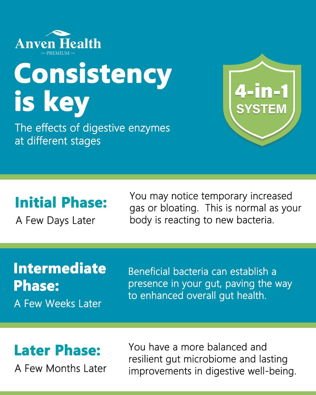 Anven Health 800mg Digestive Enzymes with Probiotics & Prebiotics, 90 Capsules (Non-GMO)