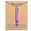 Anxiety Relief Pendant - Mindfulness Breathing Necklace & Aromatherapy Diffuser (Rainbow)