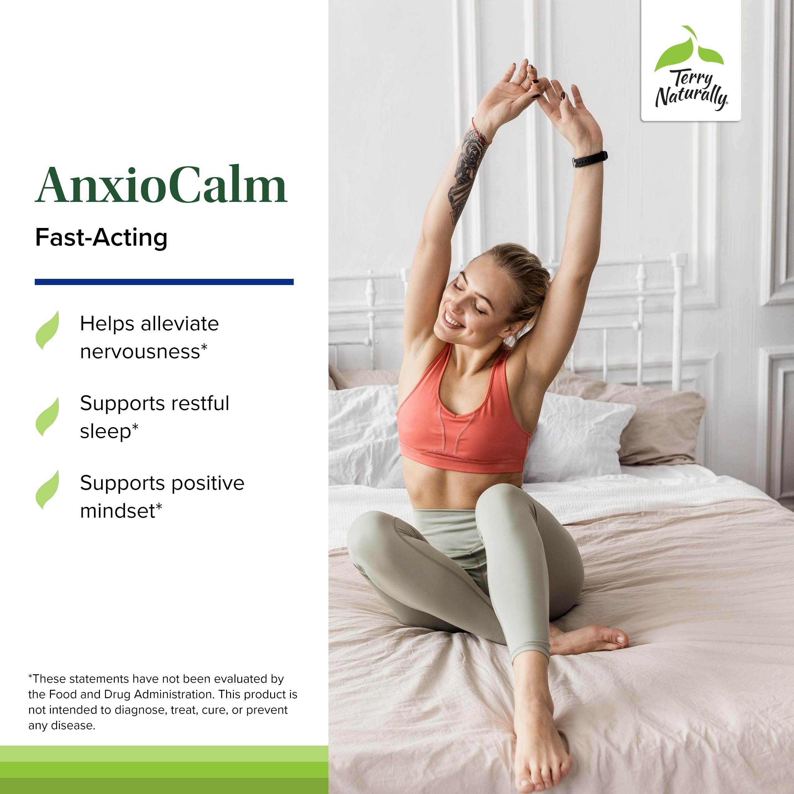 Terry Naturally AnxioCalm – Calming Support with Narrow-Leaved Coneflower (75 Tablets)