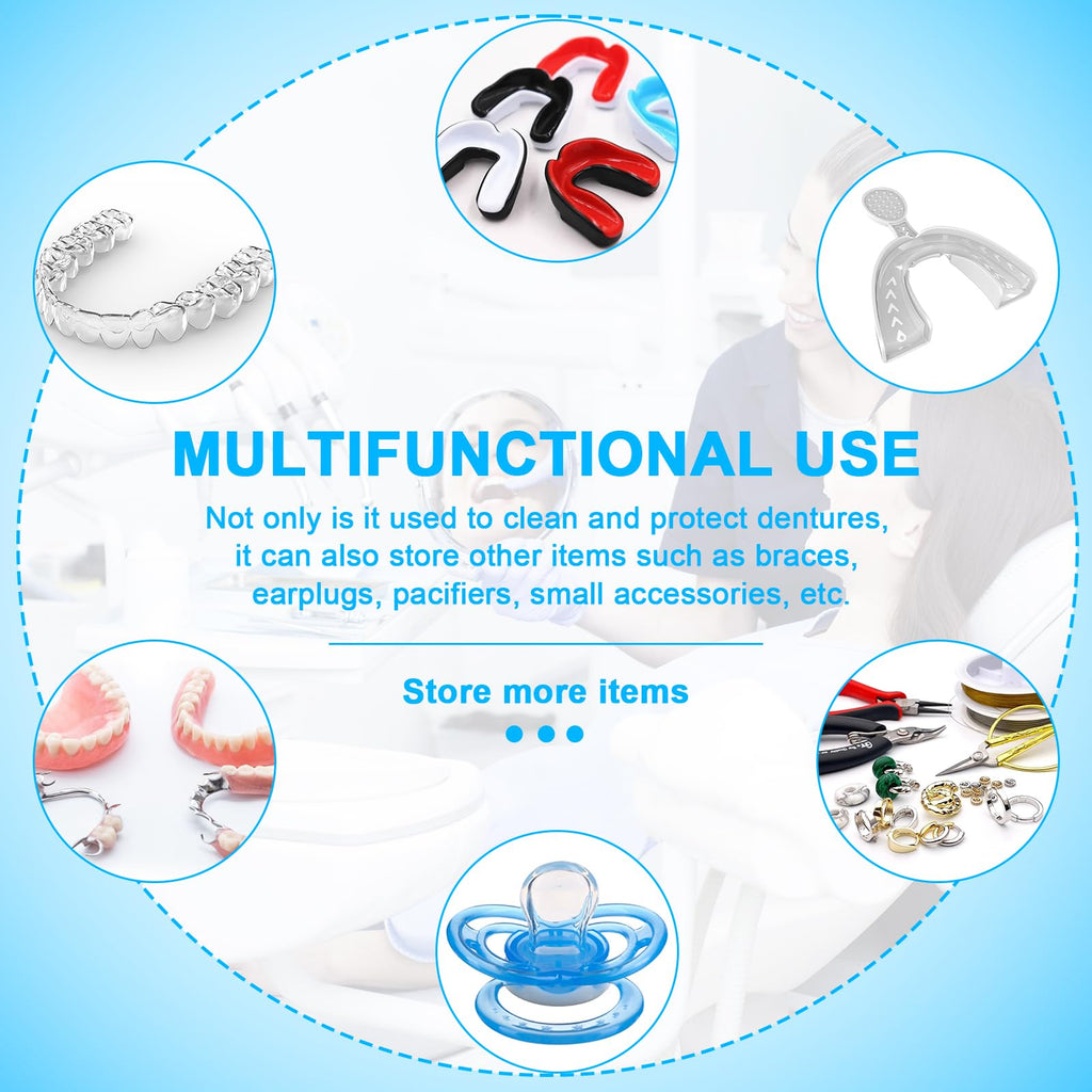 ANYLEY Leak-Proof Denture Case | Travel Bath Cup for Dentures & Retainers