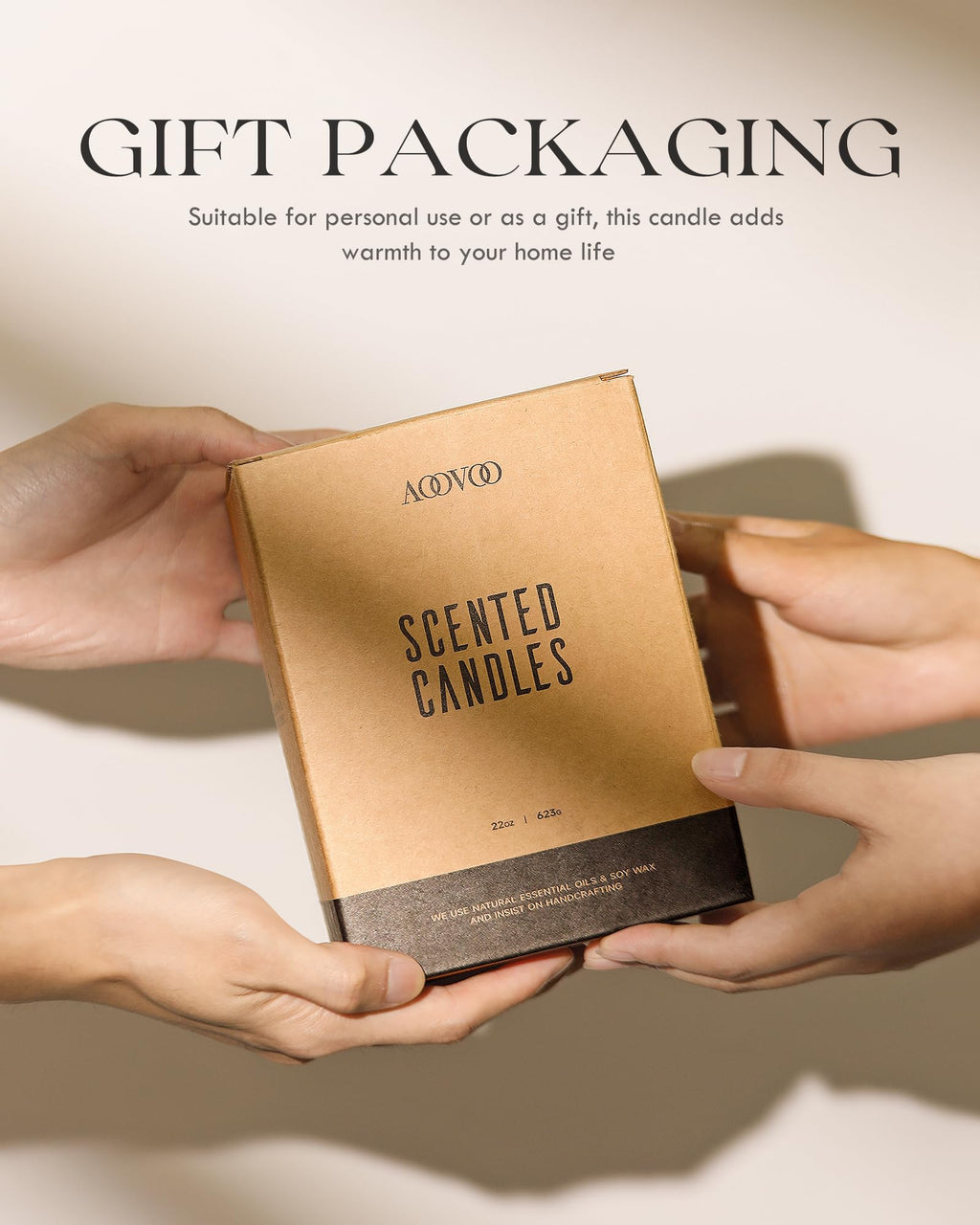 AOOVOO Balsam Cedar Candle - 22oz Pine-Scented Soy Wax Aromatherapy Candle